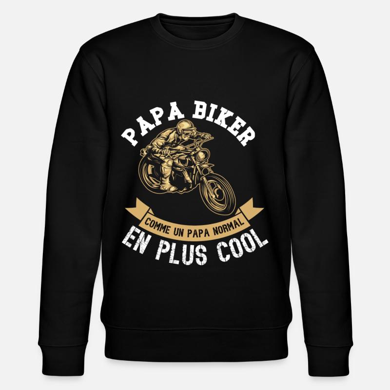 papa biker - Sweat bio CHANGER Stanley/Stella Unisexe - noir
