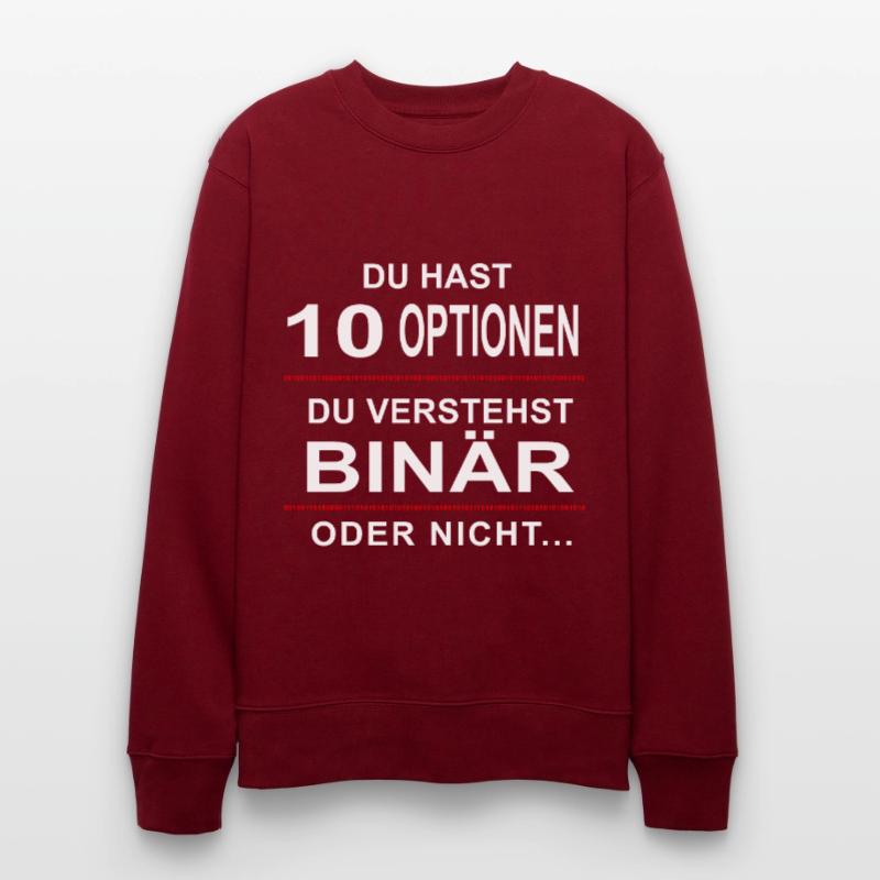 Binaer Witz 4 Informatiker Programmierer Stanley/Stella Unisex Bio-Sweatshirt CHANGER 