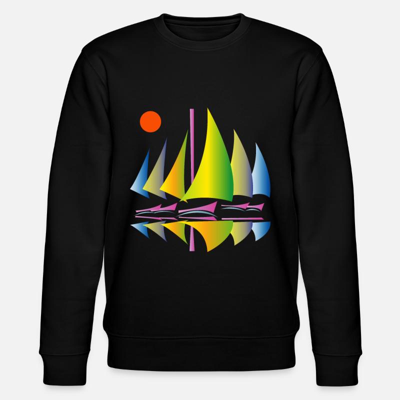 Segelboote - Stanley/Stella Unisex Bio-Sweatshirt CHANGER  - Schwarz