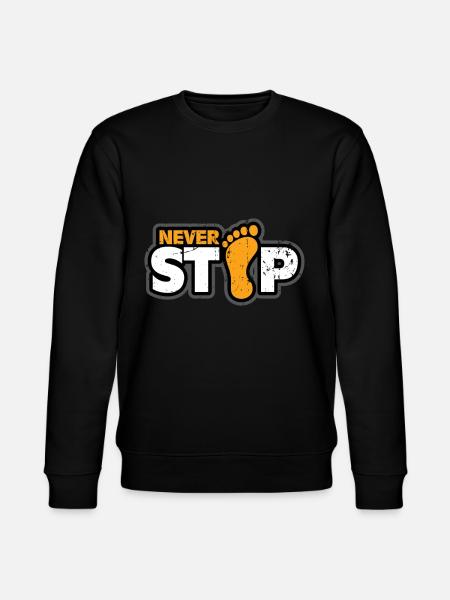 Füße Fuß Geschenk - Stanley/Stella Unisex Bio-Sweatshirt CHANGER - Schwarz