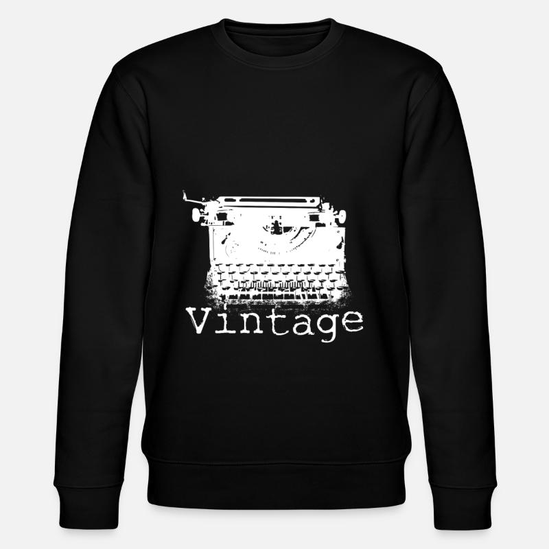 Typewriter gift - Stanley/Stella CHANGER Unisex Organic Sweatshirt - black