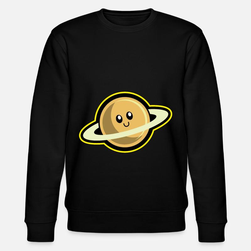 Saturn Planet Gift - Stanley/Stella CHANGER Unisex Organic Sweatshirt - black