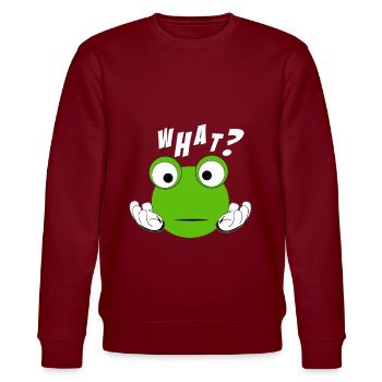 verwirrt Verwirrung Geschenk - Stanley/Stella Unisex Bio-Sweatshirt CHANGER  - Burgunderrot - Vorne - Nik (191cm) & Marisol (170cm)