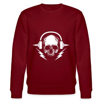 Metal musique cadeau Noël - Sweat bio CHANGER Stanley/Stella Unisexe - bordeaux - Devant - Nik (191cm) & Marisol (170cm)