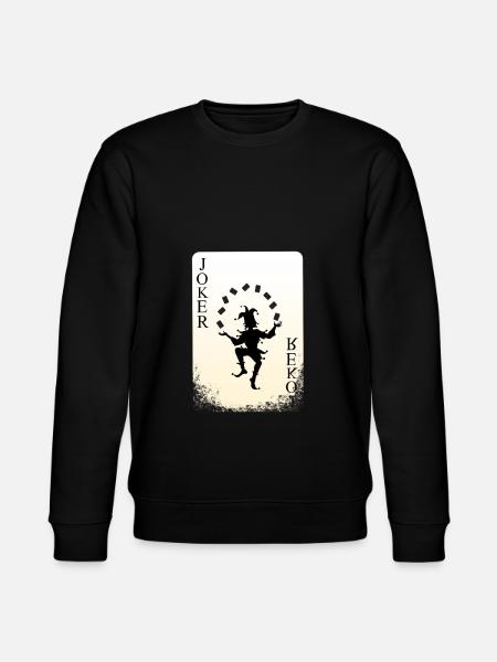 Kort Kortspel Present Skat Romme Mau Mau - Ekologisk sweatshirt CHANGER unisex från Stanley/Stella - svart