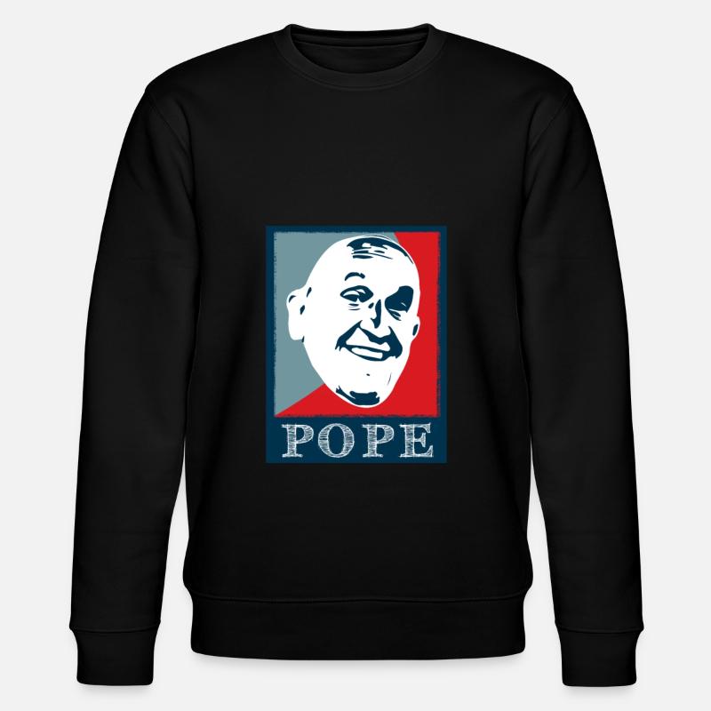Pope gift Christianity Catholic - Stanley/Stella CHANGER Unisex Organic Sweatshirt - black