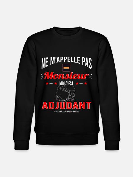 Pompier Adjudant - Sweat bio CHANGER Stanley/Stella Unisexe - noir