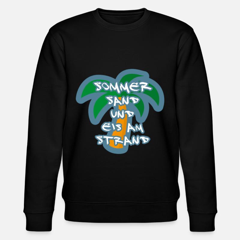 Sommer Sand Strand Palme - Stanley/Stella Unisex Bio-Sweatshirt CHANGER  - Schwarz