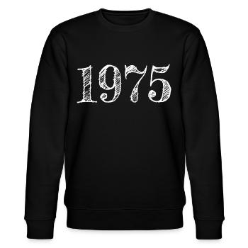 1975 Millésime Année de construction Cadeau d’anniversaire - Sweat bio CHANGER Stanley/Stella Unisexe - noir - Devant - Nik (191cm) & Marisol (170cm)