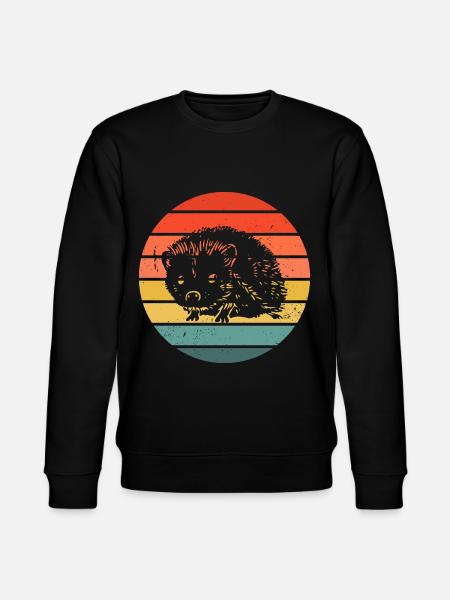 Hedgie Retro Sunset Hérisson - Sweat bio CHANGER Stanley/Stella Unisexe - noir