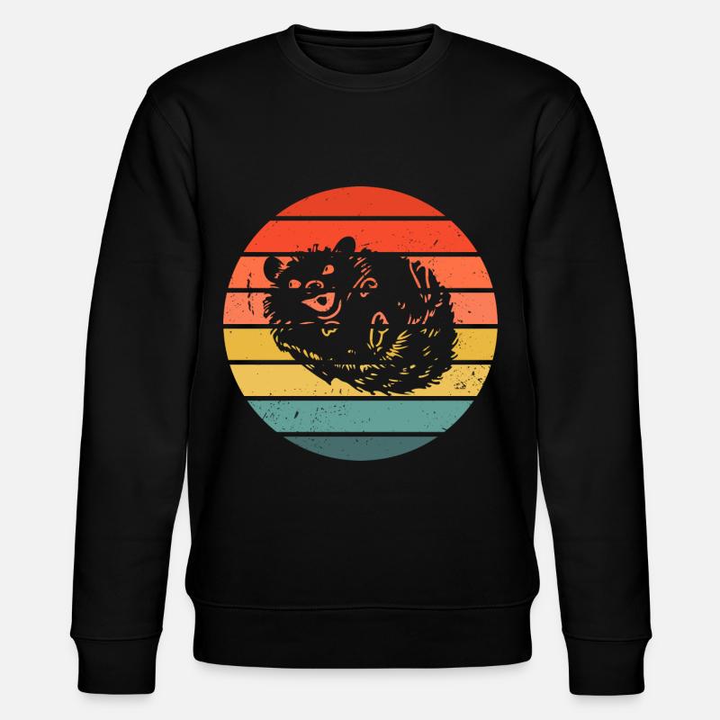Hedgie Retro Sunset Hérisson - Sweat bio CHANGER Stanley/Stella Unisexe - noir