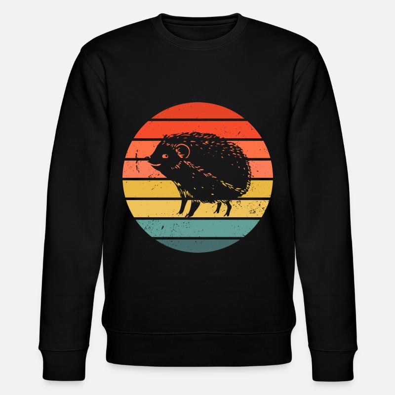 Hedgie Retro Sunset Hérisson - Sweat bio CHANGER Stanley/Stella Unisexe - noir