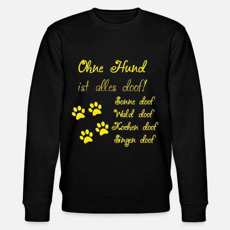 Chien qui dit jaune - Sweat bio CHANGER Stanley/Stella Unisexe - noir
