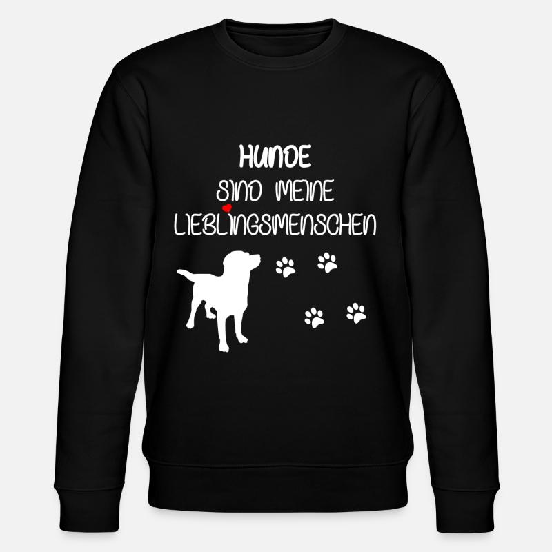 Süßer Hunde Spruch - Stanley/Stella Unisex Bio-Sweatshirt CHANGER - Schwarz