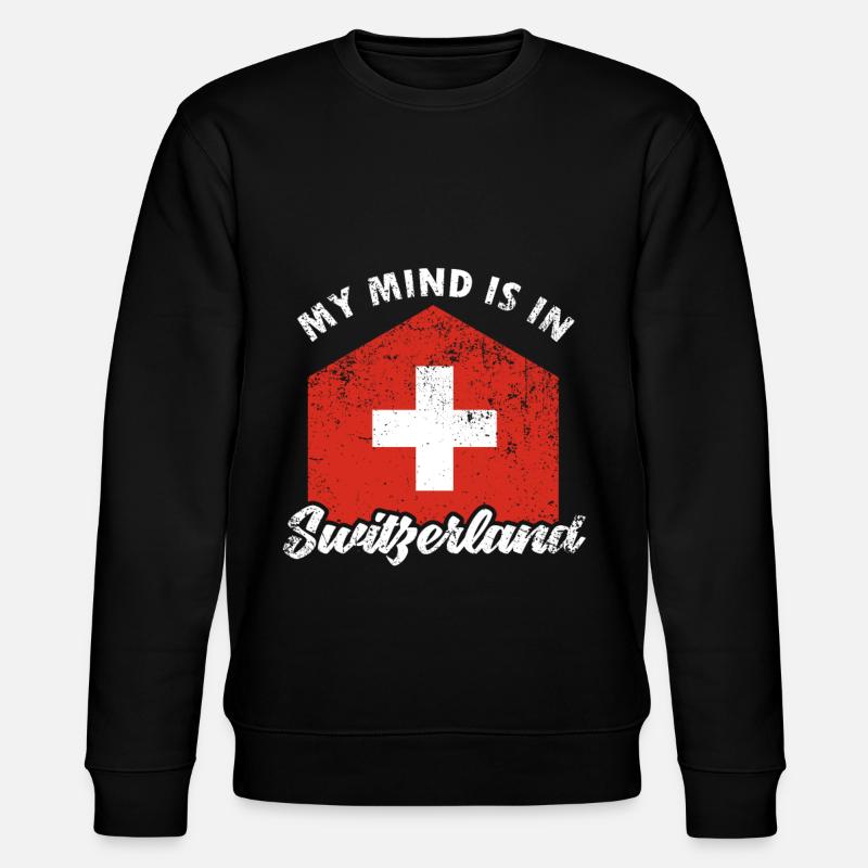 Schweiz - Stanley/Stella Unisex Bio-Sweatshirt CHANGER  - Schwarz