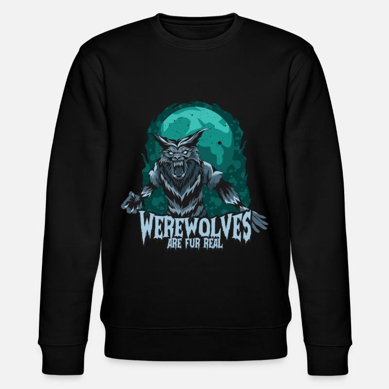 Halloween Pumpkin Horror - Stanley/Stella CHANGER Unisex Organic Sweatshirt - black