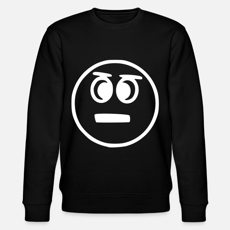 Emoji sketch blanc neutre - Sweat bio CHANGER Stanley/Stella Unisexe - noir