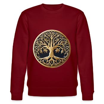 Arbre de vie - Sweat bio CHANGER Stanley/Stella Unisexe - bordeaux - Devant - Nik (191cm) & Marisol (170cm)