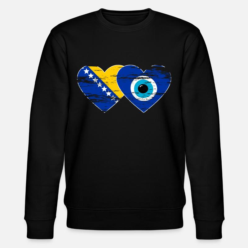 Drapeau de Bosnie Nazarpearl utilisé - Sweat bio CHANGER Stanley/Stella Unisexe - noir