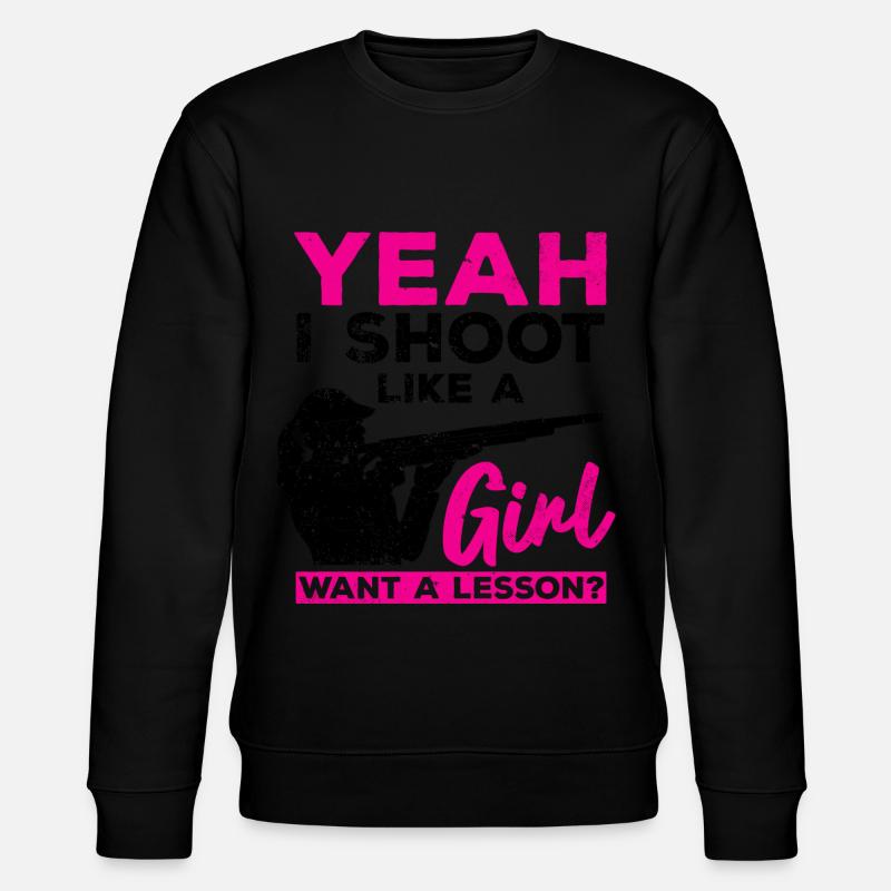 Skeet Schießen | Wurfscheibenschießen Geschenkidee - Stanley/Stella Unisex Bio-Sweatshirt CHANGER  - Schwarz