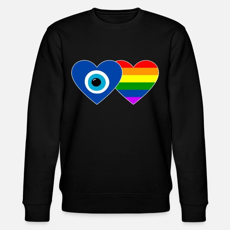 Nazar perle arc-en-ciel drapeau - Sweat bio CHANGER Stanley/Stella Unisexe - noir