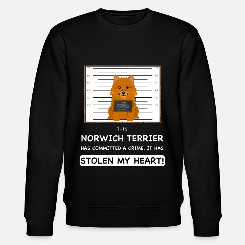 Norwich Terrier Mugshot - Sweat bio CHANGER Stanley/Stella Unisexe - noir