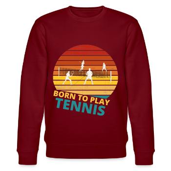 tennis / Tennis / Tennis spieler / Tennis Spielen - Stanley/Stella Unisex Bio-Sweatshirt CHANGER  - Burgunderrot - Vorne - Nik (191cm) & Marisol (170cm)
