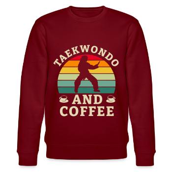 Taekwondo Taekwondoin Tae kwon do Martial Arts - Stanley/Stella CHANGER Unisex Organic Sweatshirt - burgundy - Front - Nik (191cm) & Marisol (170cm)