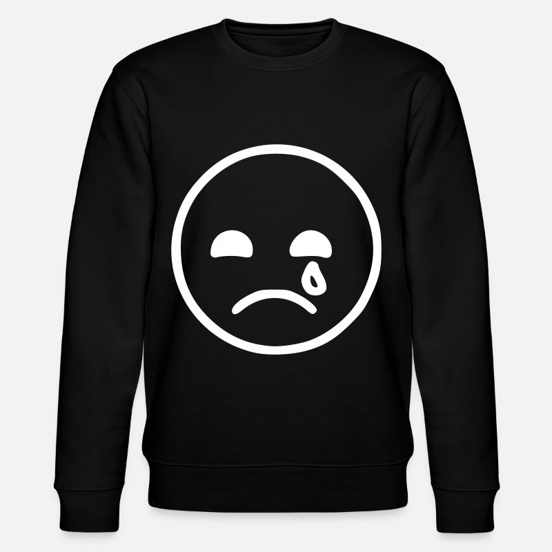 Emoji Skizze traurig weiß - Sweat bio CHANGER Stanley/Stella Unisexe - noir