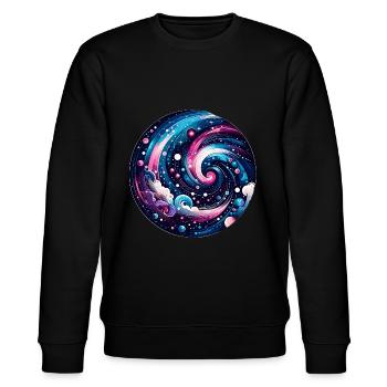 Galaxy - Stanley/Stella Unisex Bio-Sweatshirt CHANGER  - Schwarz - Vorne - Nik (191cm) & Marisol (170cm)
