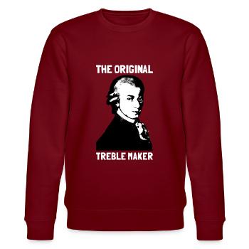 Mozart image musique noir blanc cadeau - Sweat bio CHANGER Stanley/Stella Unisexe - bordeaux - Devant - Nik (191cm) & Marisol (170cm)
