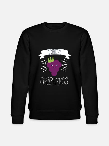 Fruits Grapes Saying Funny Gift - Stanley/Stella CHANGER Unisex Organic Sweatshirt - black