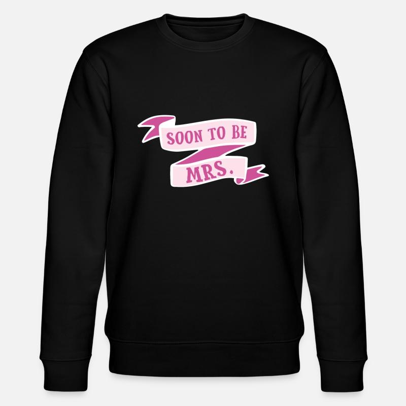 Braut bald bin ich Ehefrau Brautband Cooles - Stanley/Stella Unisex Bio-Sweatshirt CHANGER  - Schwarz