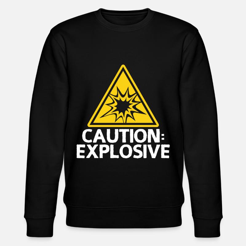 Alarme d’explosion Attention Bouclier - Sweat bio CHANGER Stanley/Stella Unisexe - noir