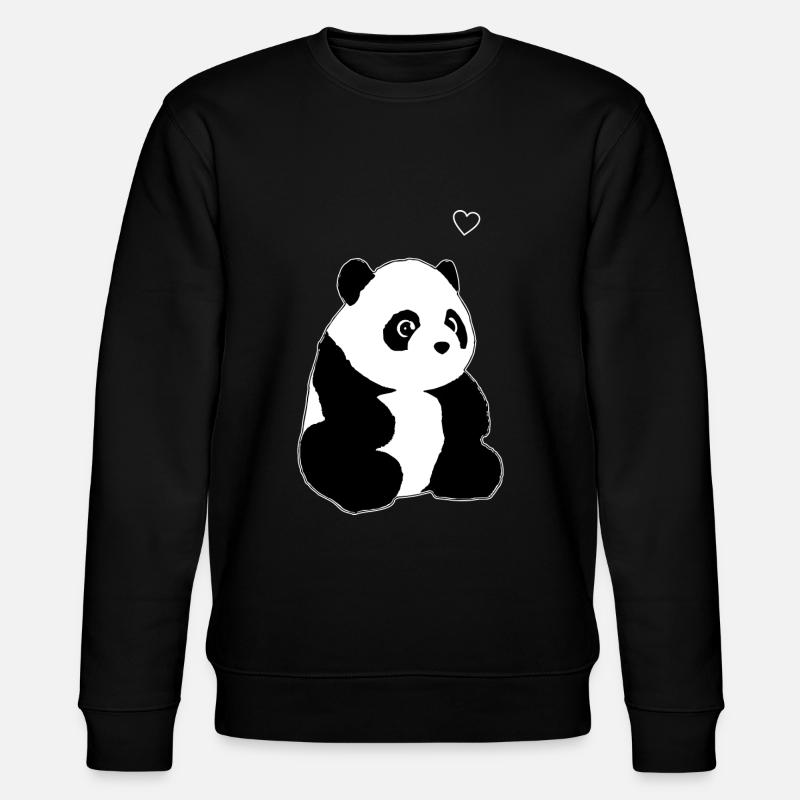 Panda - Stanley/Stella CHANGER Unisex Organic Sweatshirt - black
