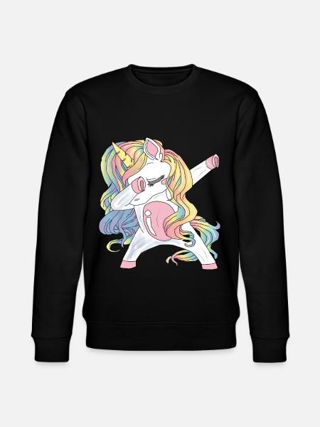 Dabbing Einhorn Geschenk - Stanley/Stella Unisex Bio-Sweatshirt CHANGER - Schwarz