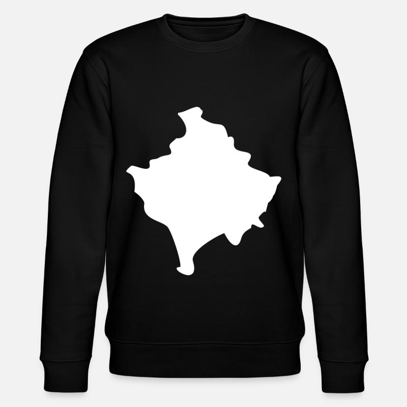 Kosovo map flag - Stanley/Stella CHANGER Unisex Organic Sweatshirt - black