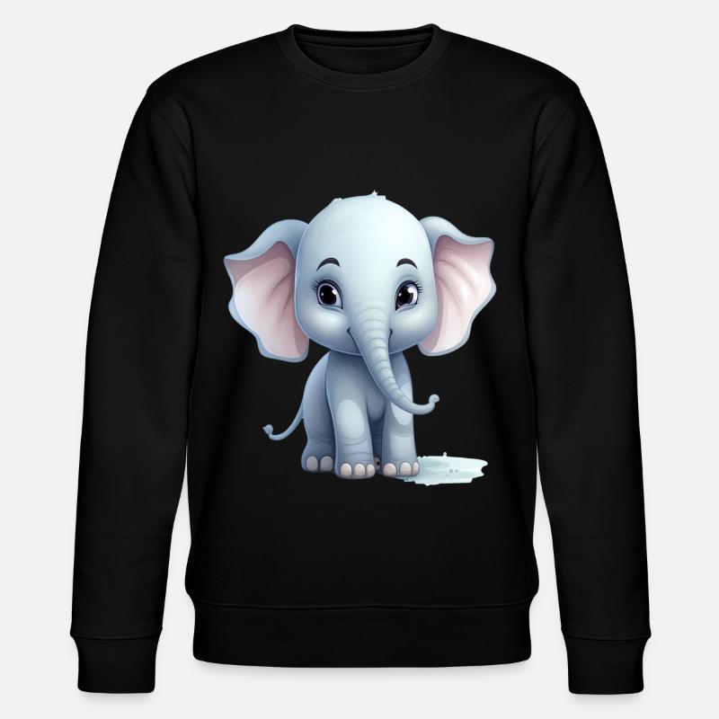 Bébé éléphant mignon - Sweat bio CHANGER Stanley/Stella Unisexe - noir