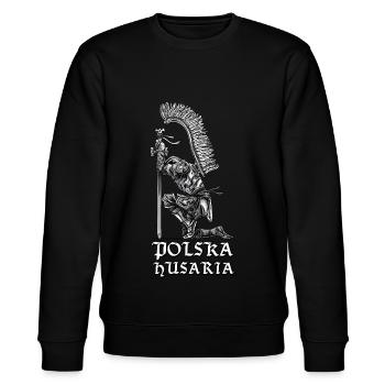 Polnisches Husaren Polska Husaria Shirt Geschenk für - Stanley/Stella Unisex Bio-Sweatshirt CHANGER  - Schwarz - Vorne - Nik (191cm) & Marisol (170cm)