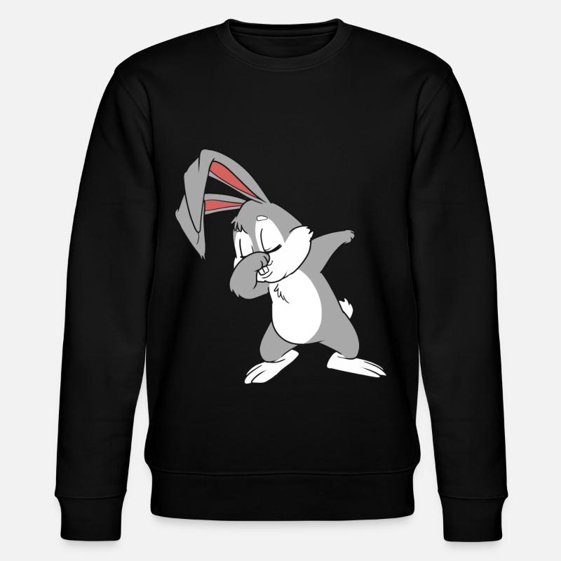 Cooler Osterhase - Stanley/Stella Unisex Bio-Sweatshirt CHANGER  - Schwarz