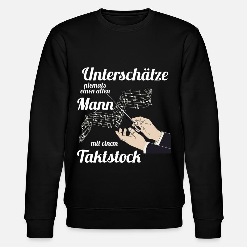 Dirigent taktstock - Stanley/Stella Unisex Bio-Sweatshirt CHANGER  - Schwarz