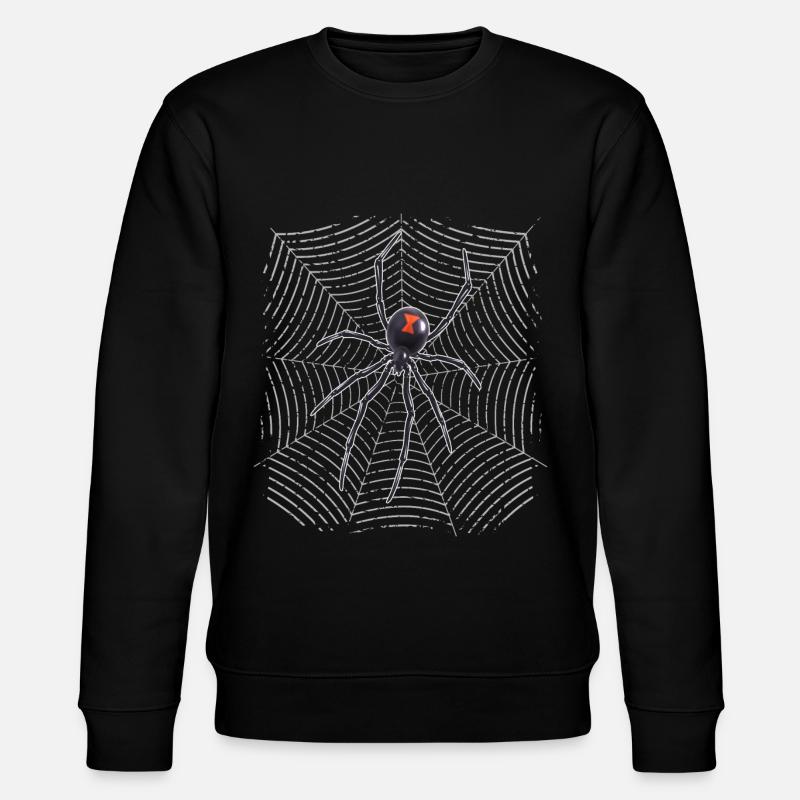 Spinne im Netz - Stanley/Stella Unisex Bio-Sweatshirt CHANGER  - Schwarz