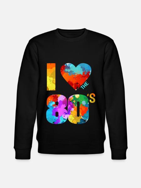 I love the 80's - Stanley/Stella CHANGER Unisex Organic Sweatshirt - black