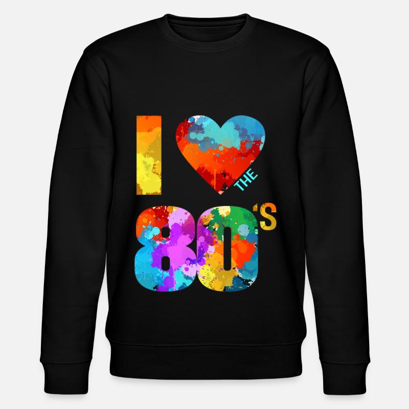 I Love The 80's - Stanley/Stella Unisex Bio-Sweatshirt CHANGER  - Schwarz