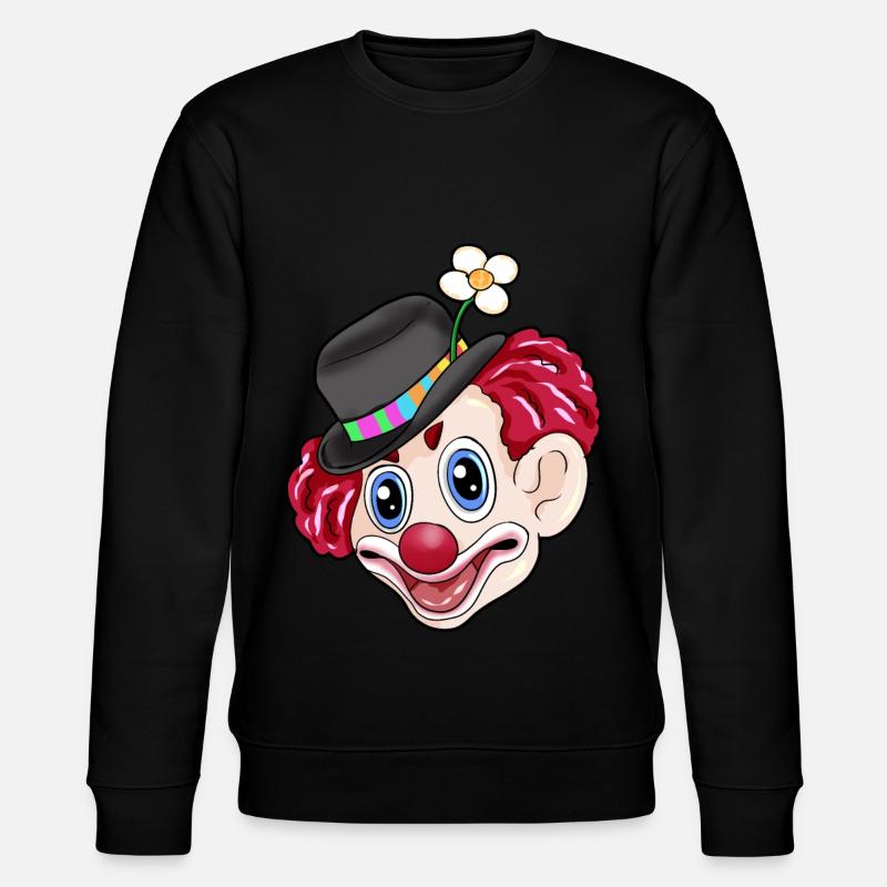Glücklicher Clown Karneval - Stanley/Stella Unisex Bio-Sweatshirt CHANGER  - Schwarz