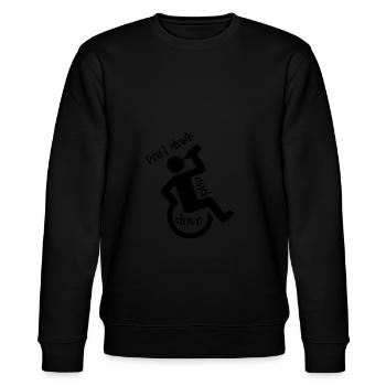 drink and drive fauteuil roulant drôle sort cadeau - Sweat bio CHANGER Stanley/Stella Unisexe - noir - Devant - Nik (191cm) & Marisol (170cm)