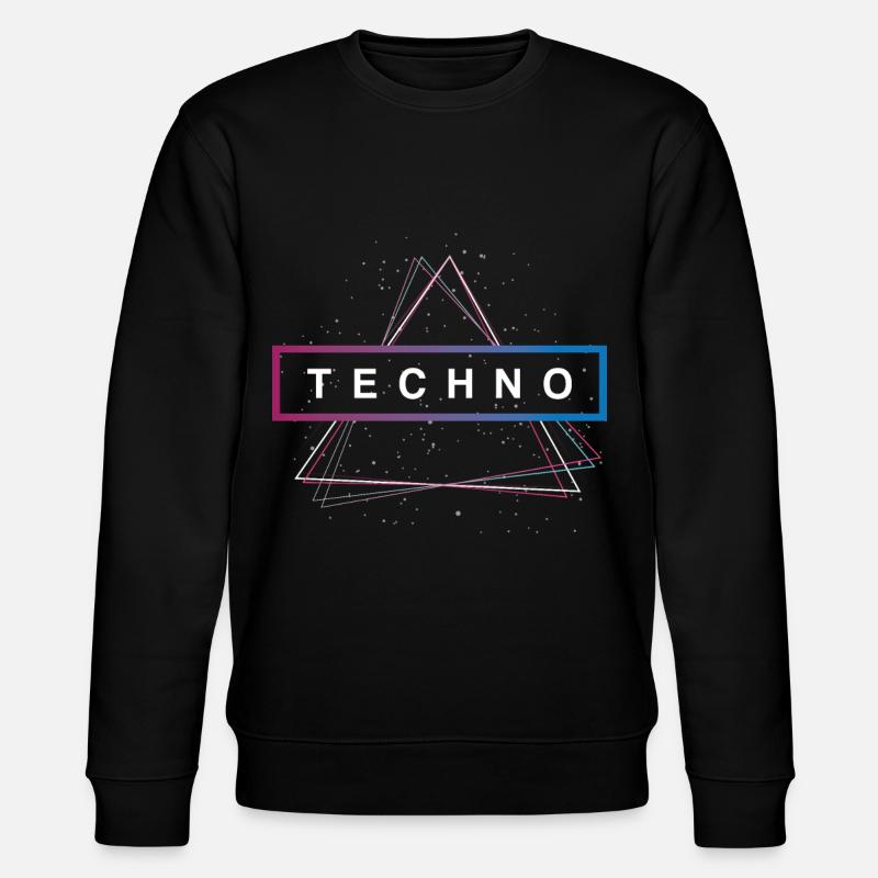Techno Dreieck Rave - Stanley/Stella Unisex Bio-Sweatshirt CHANGER - Schwarz