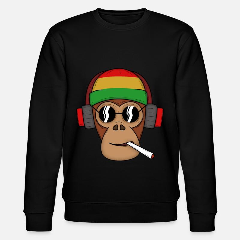 Smoke monkey - Stanley/Stella Unisex Bio-Sweatshirt CHANGER  - Schwarz