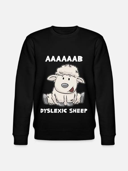 Dyslexia Dyslexic Dyslexic Sheep - Stanley/Stella CHANGER Unisex Organic Sweatshirt - black