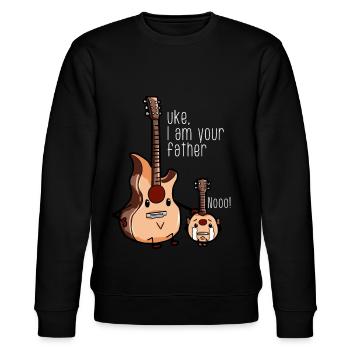 Uke I am your father ukulélé guitare drôle - Sweat bio CHANGER Stanley/Stella Unisexe - noir - Devant - Nik (191cm) & Marisol (170cm)
